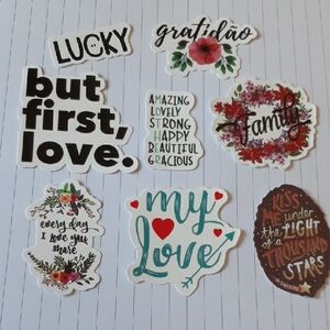 Decorative Sticker Set with Inspirational Quotes